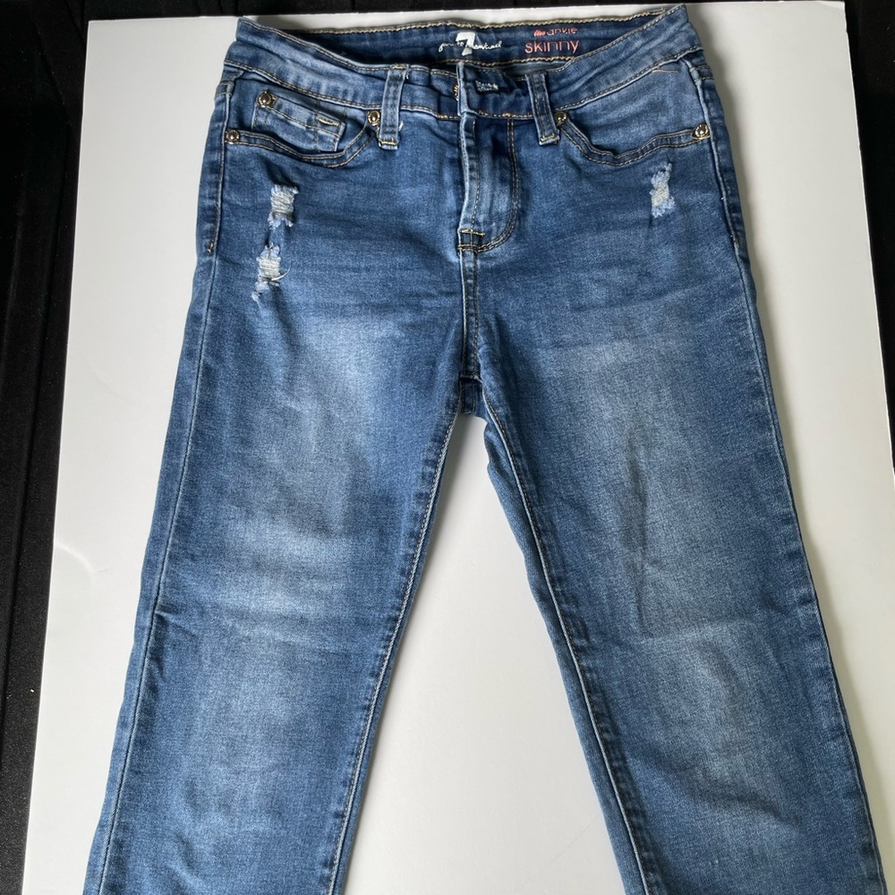 Girls Seven 7 for All Mankind Denim Jeans size 12 ankle skinny